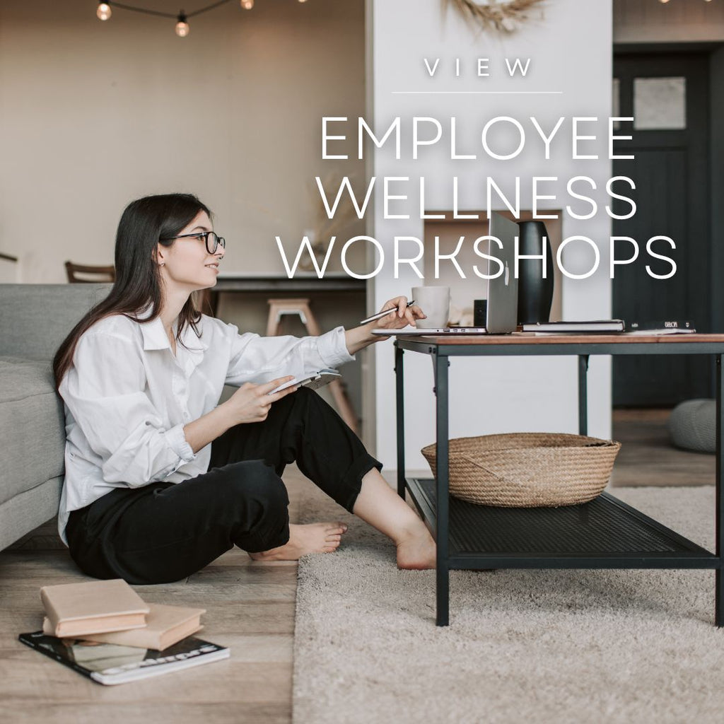 corporate employee wellness workshops for stress management, burnout and resilience online yoga